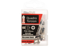 Бита PH2х25мм с ограничителем Quadro Torsion 10шт 411225