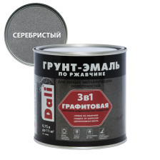 Грунт-эмаль по ржавчине графитовая серебристая (0,75л) Dali