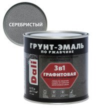 Грунт-эмаль по ржавчине графитовая серебристая (0,75л) Dali
