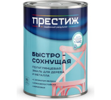 Эмаль акриловая универсальная быстросохнущая полуглянец слоновая кость (0,9л) Престиж