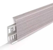 Плинтус Идеал Деконика с кабель-каналом ясень серый 2,2 м 85 мм