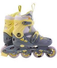 Коньки роликовые раздвижные Ridex Hop Yellow, пластиковая рама  р-р S/31-34 СП