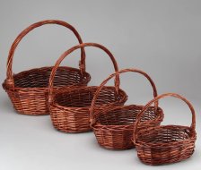 Корзина плетеная 39х31х13 см коричневый