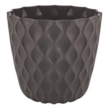 Горшок с/п Волна 10л d-27, h-25см горький шоколад