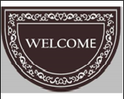 Коврик влаговпитывающий Welcome 45х75см полукруг (коричневый)