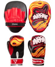 Набор для бокса INSANE TIGER красный- черный 23х17х4 см, 6 oz