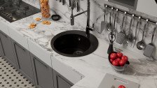 Мойка из искусственного камня 505 черный 17721/21