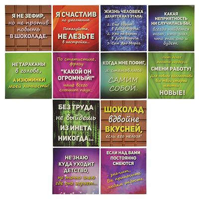 Магнит 8х8см винил фразы микс 512-346