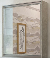 Зеркало со шкафчиком White Stone -60