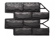 Сайдинг цокольный FineBer Блок темно-серый (0,795х0,595м) (10)