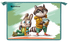 Папка для тетрадей 1 отд А4 Schoolformat Веселые зверята на молнии