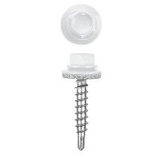 Саморезы для крепления кровли 4,8х29 со сверлом RAL 9003 ярко -белые 