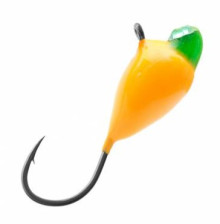 Мормышка вольфрамовая LUMICOM Капля с ушком d-2.5, ORd (обмазка с камнем)