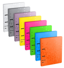 Папка 2 кольца 24 мм до 150 л Berlingo Neon+Metallic+DoubleWhite с внутренним карманом