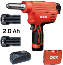 Заклепочник DCK ручной аккумуляторный KDPM50 (10.8В, 2х2А/ч)