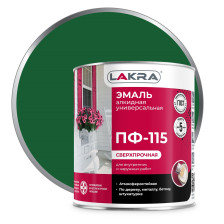 Эмаль ПФ-115 темно-зеленая (1кг) Лакра