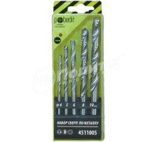 Набор сверл по металлу 5шт 4-10мм Pobedit 4511005