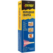 Клей холодная сварка СЕКУНДА 75мл для линолеума и всех типов ПВХ прозрачный 403-203