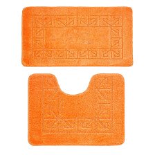 Комплект ковриков для ванной комнаты BANYOLIN CLASSIC из 2 шт 50х80/50х40см 11мм (оранжевый) 1/25