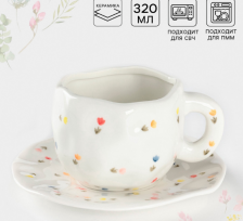 Пара чайная 320 мл Цветочное утро Доляна 10663003