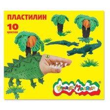 Пластилин 10 цв 150 г Каляка-Маляка со стеком