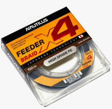 Шнур Nautilus X4 Feeder Braid Dark Brown 150м, d-0.16, 10.8кг