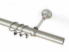 Карниз металлический гладкий d25 мм СМ-2952-1Р хром матовый 1,8 м