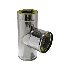 Тройник-сэндвич 90° (430/0,5+нерж) 130х200 мм