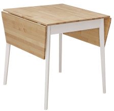 Стол бабочка большой Идея массив Бесцветный лак/снег