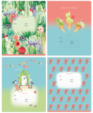 Тетрадь 18 л клетка BG Краски лета