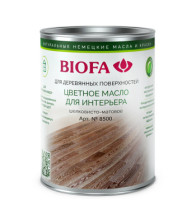 Масло цветное для интерьеров Color-Oil 8500 цвет 8545 грецкий орех (0,4л) BIOFA