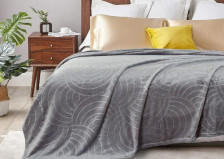 Плед велсофт Aura 002-AUR серый Cleo Размер: 180х200