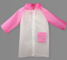 Плащ-дождевик детский «Гуляем под дождем» розовый, размер XL