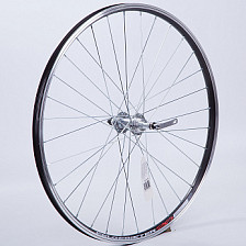 Колесо 26" зад,  двустеный обод, 32 - количество отверстий , втулка SF-A09R сталь под V-brake, эксцентрик под трещетку 6-8 