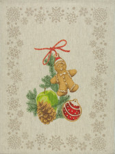 Полотенце полулен рис 933 цв 1 Рождественские пряники 3 46х60 Орша