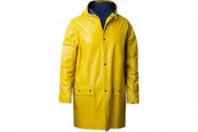 Плащ-дождевик SUNTR2 сверхпрочный желтый, двухслойный ПВХ с капюшоном