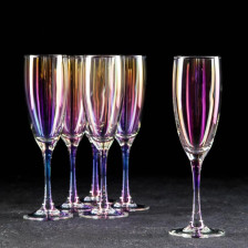 Набор бокалов для шампанского 6 шт 170 мл Радуга лиловая дымка RNLD_1687_3 325561/4641964