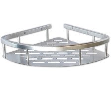 Полка алюминиевая САНАКС угловая 1-ярусная с литым дном 75068