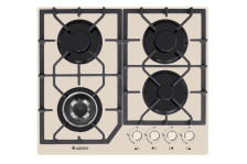 Стол бытовой газовый ПВГ 2231-01 В81 (60х52,5х10см)(цвет:кремовый, варочная пов:стекло)
