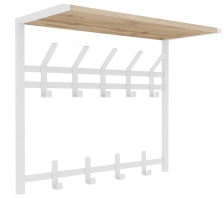 Вешалка с полкой 2-х ярусная "Торонто 22Д" Белый