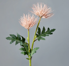 Цветок искусственный Хризантема 52х14 см светло-розовый