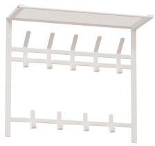Вешалка с полкой 2-х ярусная "Торонто 22" Белый