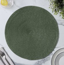 Салфетка d=38 см Доляна Лофт зеленый 4438613