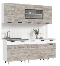 Кухня Гранд 2,0м (490) Юкон/Белый (антарес)