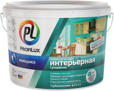 Краска ВД PL-13L латексная моющаяся супербелая (7кг) Profilux