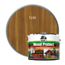 Пропитка Wood Protect для защиты древесины (10л) тик Dufa