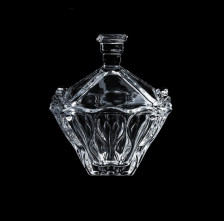 Сахарница с крышкой 12,5 см высота 10,5 см YUJING стекло TG2021