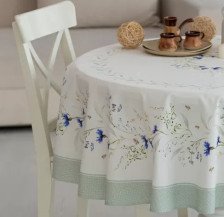 Скатерть хлопок d=170 Васильки Listelle