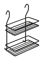 Полка двухъярусная 200х100х270 малая черный матовый MX-066 BL