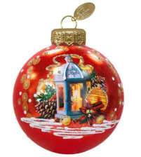 Украшение новогоднее Шар 8см Волшебство огня КУ-80-254032